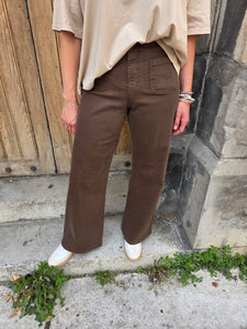 JEAN FLARE POCHE PLAQUEES PLEASE