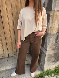 JEAN FLARE POCHE PLAQUEES PLEASE