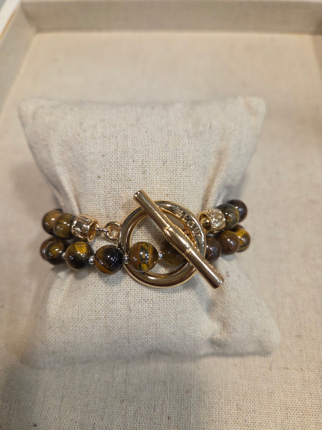 BRACELET NUDE OEIL DE TIGRE OR