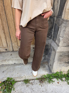JEAN FLARE POCHE PLAQUEES PLEASE