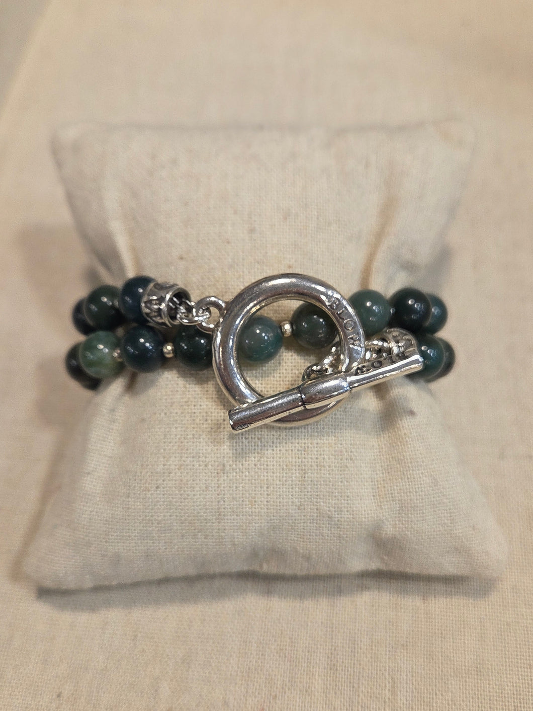 BRACELET NUDE AGATE INDIENNE ARGENT